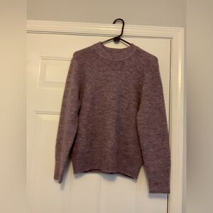 EUC shades of purple with cutout back sweater size large